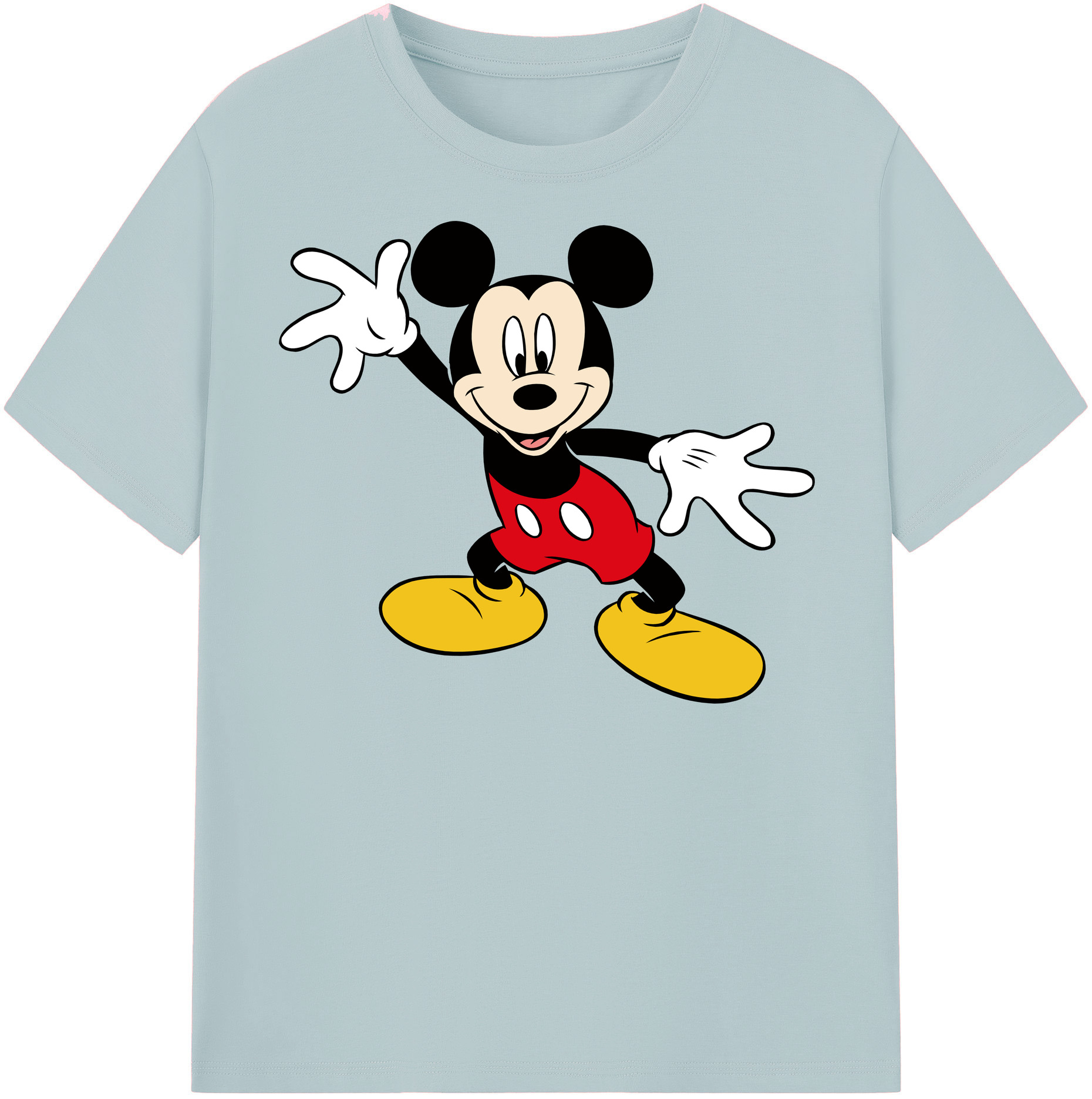 （画像用） ミッキーマウス Mickey Mouse 綿100％半袖Tシャツ（フロントプリント）